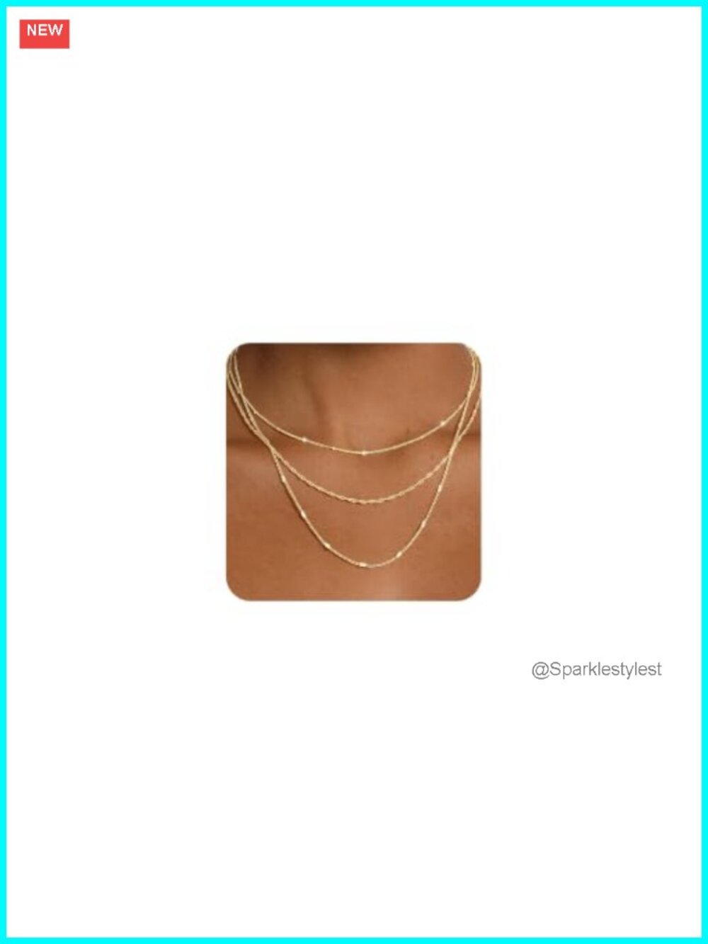 14k Gold Plated Layered Necklace Stack for Women